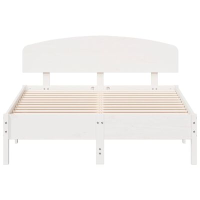 vidaXL Letto senza Materasso Bianco 140x190 cm Legno Massello di Pino