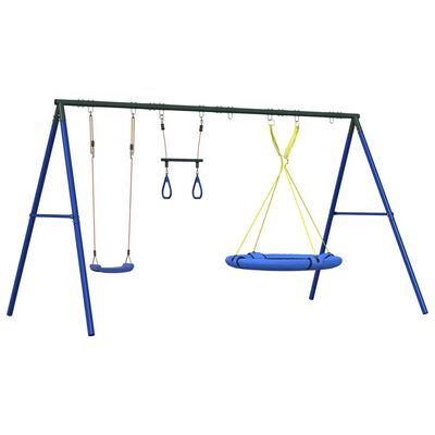 vidaXL Set Gioco da Esterno Altalena Trapezio e Altalena con Piattino