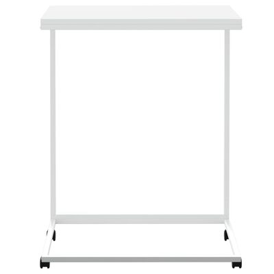 vidaXL Tavolino con Ruote Bianco 55x35x70 cm in Legno Multistrato