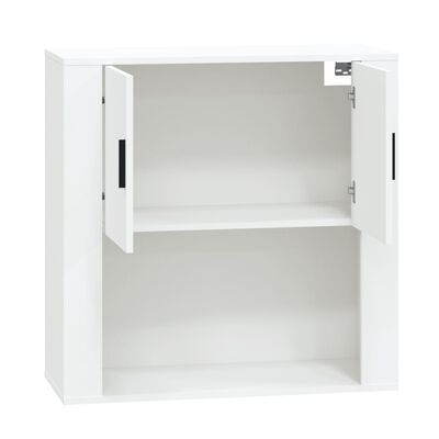 vidaXL Mobile a Parete Bianco 80x33x80 cm in Legno Multistrato