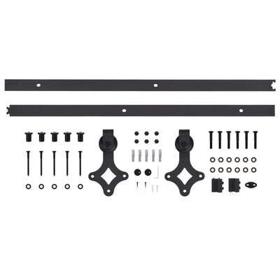 vidaXL Porta Scorrevole con Set Hardware 95x210 cm Legno Massello Pino