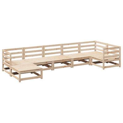 vidaXL Set Divani da Giardino 7 pz in Legno Massello di Pino