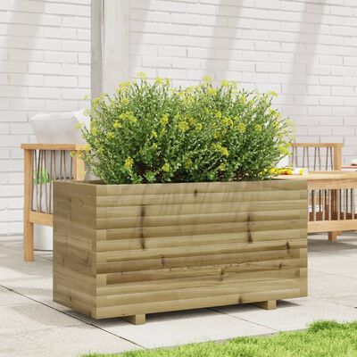 vidaXL Fioriera da Giardino 90x40x49,5 cm in Legno di Pino Impregnato