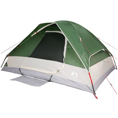 vidaXL Tenda da Campeggio a Cupola per 6 Persone Verde Impermeabile