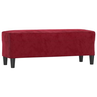 vidaXL Panca Rosso Vino 100x35x41 cm in Velluto