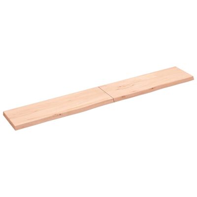 vidaXL Piano Bagno 200x30x(2-4) cm in Legno Massello Non Trattato