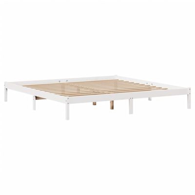 vidaXL Letto senza Materasso Bianco 180x200 cm Legno Massello di Pino