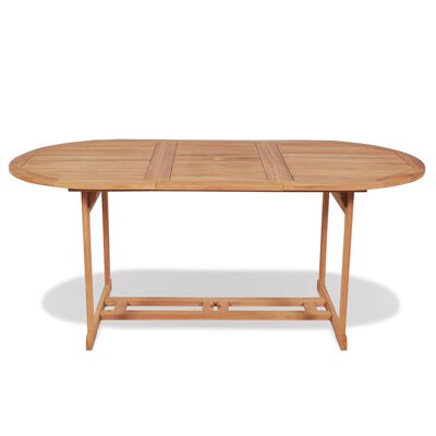 vidaXL Set da Pranzo da Giardino 7pz Sedie Pieghevoli Massello di Teak