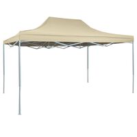 vidaXL Gazebo Professionale Pieghevole 3x4m Acciaio Crema