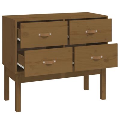 vidaXL Tavolo Consolle Ambra 90x40x78 cm in Legno Massello di Pino