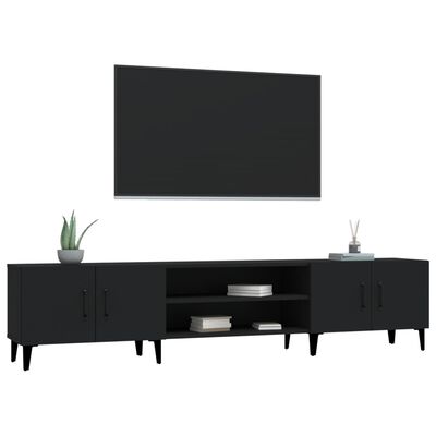 vidaXL Mobile Porta TV Nero 180x31,5x40 cm in Legno Multistrato