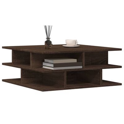 vidaXL Tavolino da Salotto Rovere Marrone 70x70x29cm Legno Multistrato