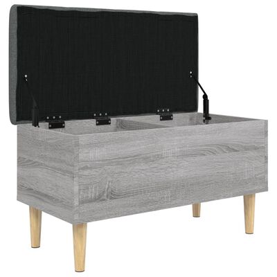 vidaXL Panca Portaoggetti Grigio Sonoma 82x42x46 cm Legno Multistrato