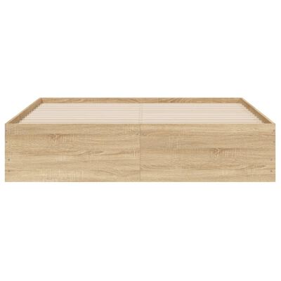 vidaXL Giroletto Cassetti Rovere Sonoma 150x200 cm Legno Multistrato