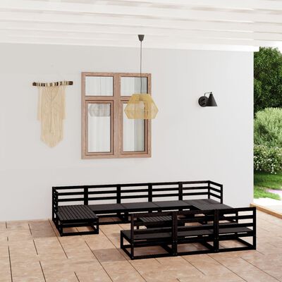 vidaXL Set Divani da Giardino 11 pz in Legno Massello di Pino