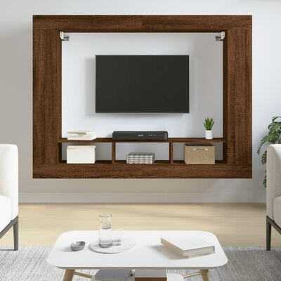 vidaXL Mobile Porta TV Rovere Marrone 152x22x113 cm Legno Multistrato