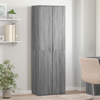 vidaXL Credenza Grigio Sonoma 60x35x180 cm in Legno Multistrato