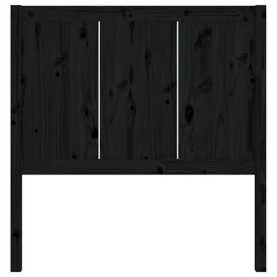 vidaXL Testiera per Letto Nera 95,5x4x100 cm in Legno Massello di Pino