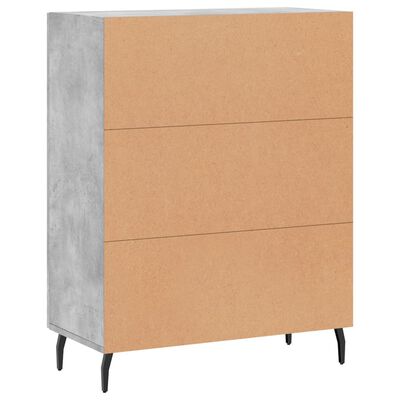 vidaXL Credenza Grigio Cemento 69,5x34x90 cm in Legno Multistrato