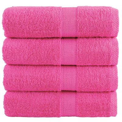 vidaXL Salviette Premium SOLUND 4 pz Rosa 30x30 cm 600 g/m²