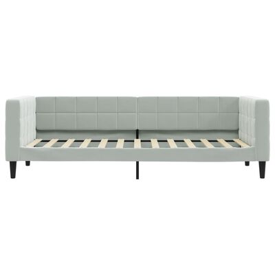 vidaXL Divano Letto con Letto Estraibile Grigio Chiaro 90x200 Velluto