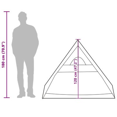 vidaXL Tenda Campeggio Telaio A 2Persone Bianca Oscurante Impermeabile