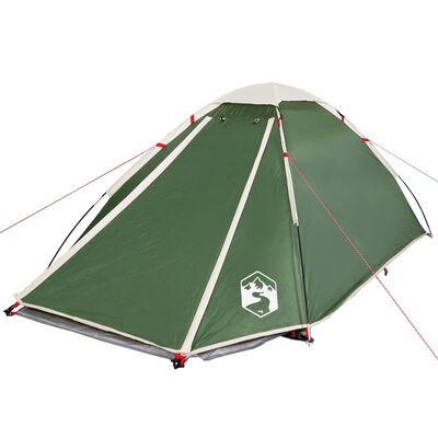 vidaXL Tenda da Campeggio a Cupola per 2 Persone Verde Impermeabile