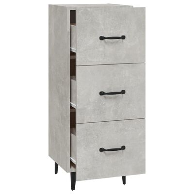 vidaXL Credenza Grigio Cemento 34,5x34x90 cm in Legno Multistrato