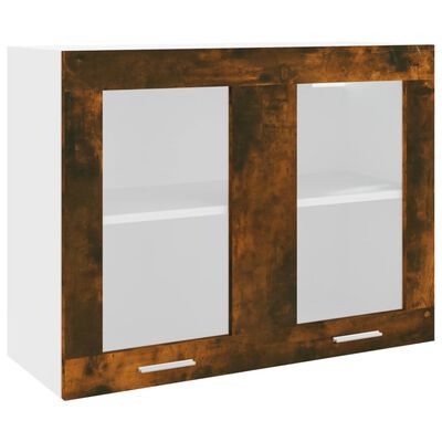 vidaXL Mobile Pensile Rovere Fumo 80x31x60 cm in Legno Multistrato