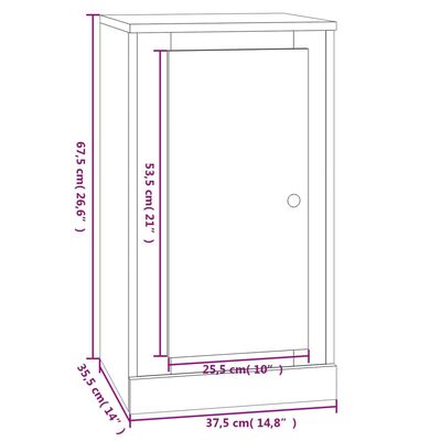 vidaXL Credenze 2 pz Nere 37,5x35,5x67,5 cm in Legno Multistrato