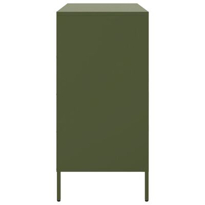 vidaXL Credenza Verde Oliva 68x39x79 cm in Acciaio