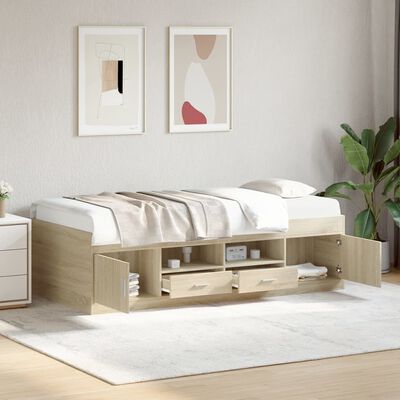 vidaXL Divano Letto con Cassetti senza Materasso 90x190 cm