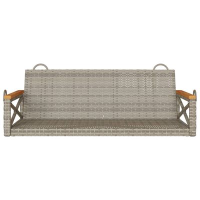 vidaXL Panchina Dondolo Grigia 109x62x40 cm in Polyrattan