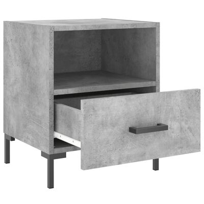 vidaXL Comodini 2 pz Grigio Cemento 40x35x47,5 cm in Legno Multistrato