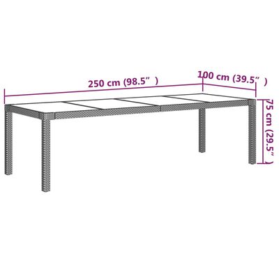 vidaXL Set da Pranzo da Esterno 9 pz con Cuscini in Polyrattan Grigio