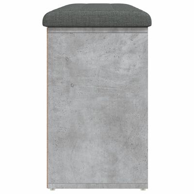 vidaXL Panca Porta Scarpe Grigio Cemento 102x32x50cm Legno Multistrato