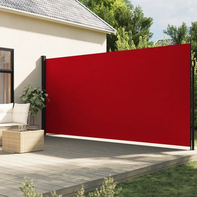 vidaXL Tenda da Sole Laterale Retrattile Rossa 220x600 cm