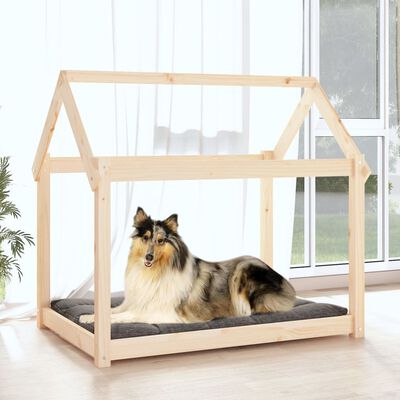 vidaXL Cuccia per Cani 101x70x90 cm in Legno Massello di Pino