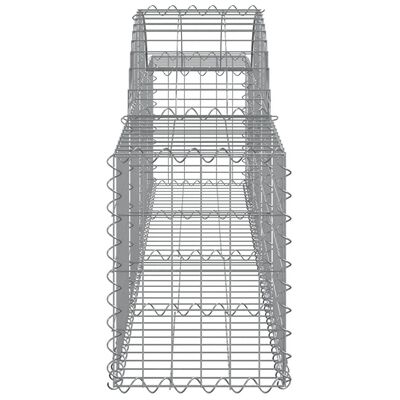 vidaXL Cesti Gabbioni ad Arco 12 pz 200x30x40/60 cm Ferro Zincato