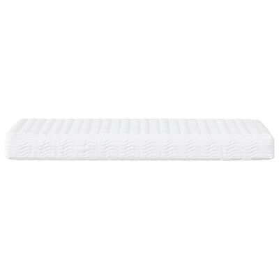 vidaXL Materasso in Schiuma Bianco 100x210cm Durezza H2 H3