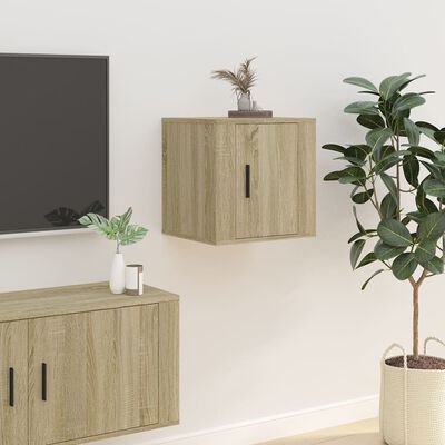 vidaXL Mobili Porta TV a Parete 2 pz Rovere Sonoma 40x34,5x40 cm