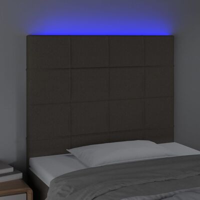 vidaXL Testiera a LED Tortora 100x5x118/128 cm in Tessuto