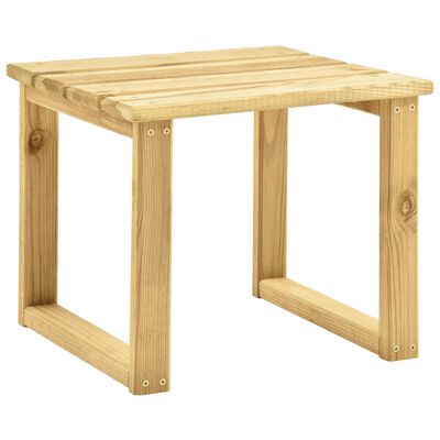 vidaXL Lettino da Giardino con Tavolino Cuscino Legno Pino Impregnato