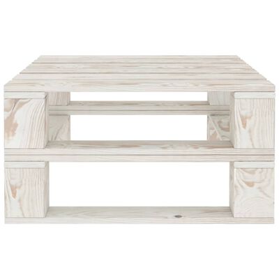 vidaXL Set Salotto da Giardino 6 pz Pallet in Legno Bianco