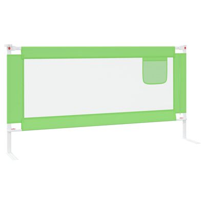 vidaXL Sponda Letto di Sicurezza per Bambini Verde 180x25cm in Tessuto