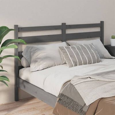 vidaXL Testiera per Letto Grigia 156x4x100cm in Legno Massello di Pino