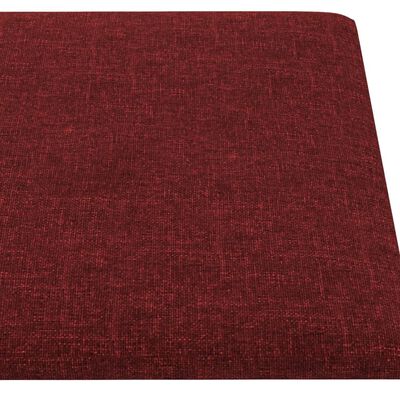 vidaXL Pannelli Murali 12 pz Rosso Vino 60x30 cm in Tessuto 2,16 m²