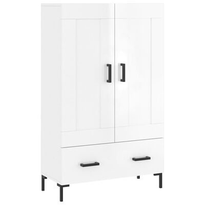 vidaXL Credenza Bianco Lucido 69,5x31x115 cm in Legno Multistrato