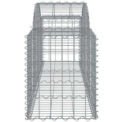 vidaXL Cesti Gabbioni ad Arco 8 pz 200x50x60/80 cm Ferro Zincato