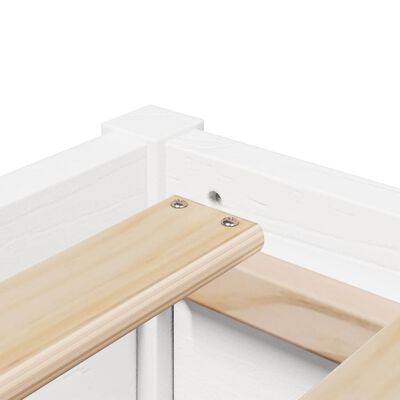 vidaXL Letto senza Materasso Bianco 90x200 cm Legno Massello di Pino